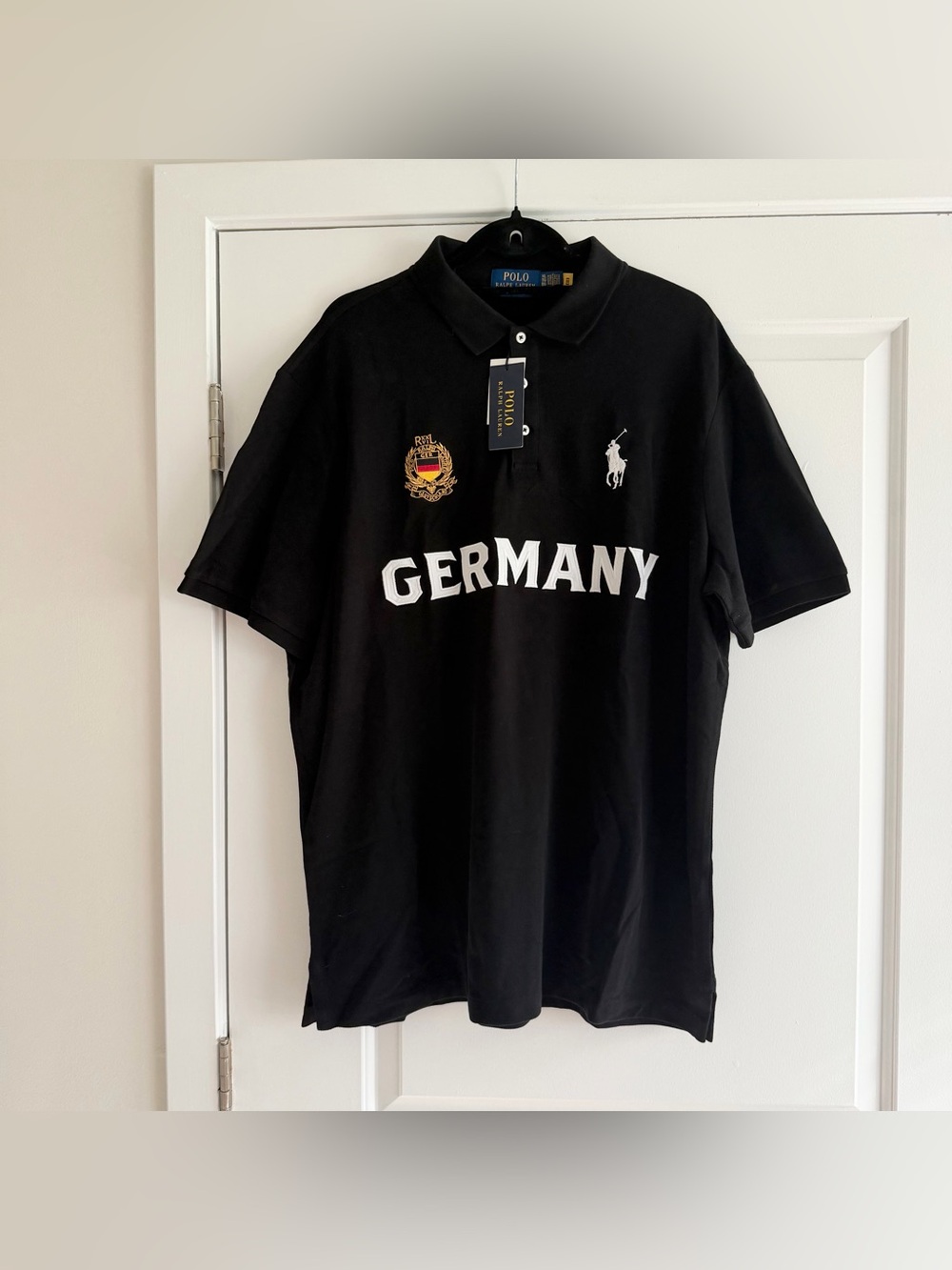 Polo Ralph Lauren Black Germany Jersey Chief Keef Style Polo Shirt NWT